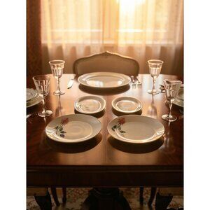 Cunningham & Pickett Rose Pattern Dinnerware Set - 7" 8" 11.25" Plates - Vintage